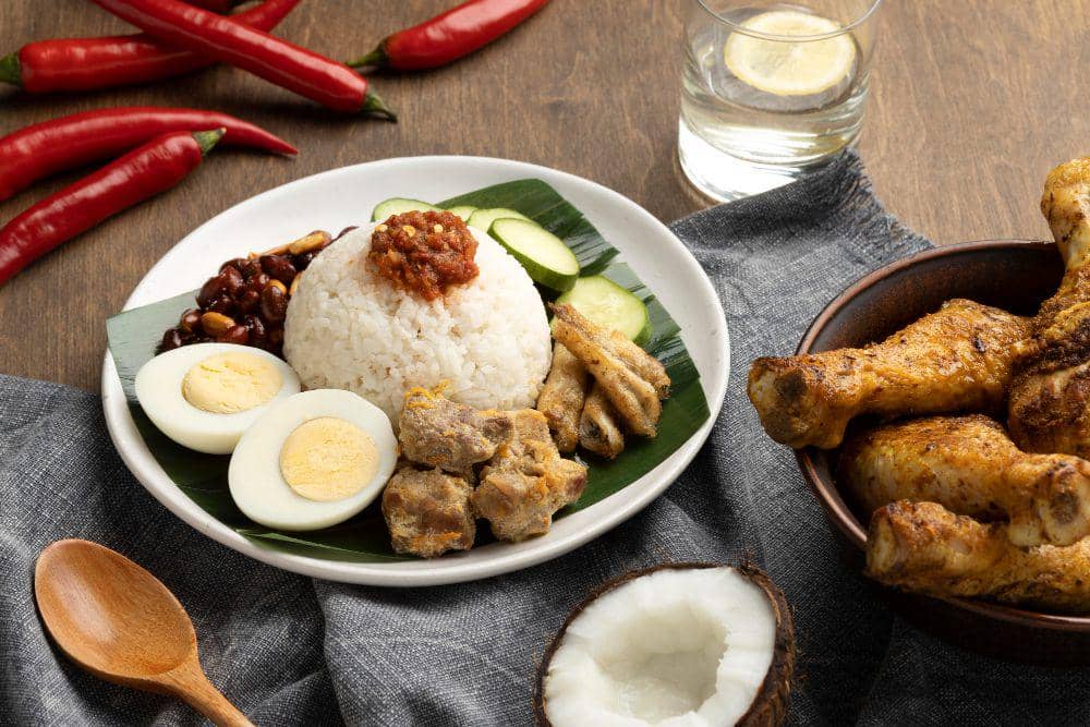 ilustrasi nasi uduk (pexels.com/@freepik)