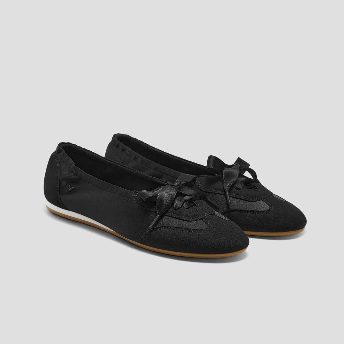 Round-Toe Satin Sneakerina (Yanka) Black.jpg