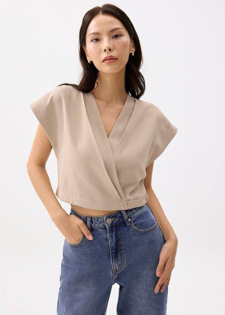 Cropped V-neck Wrap Top.jpg