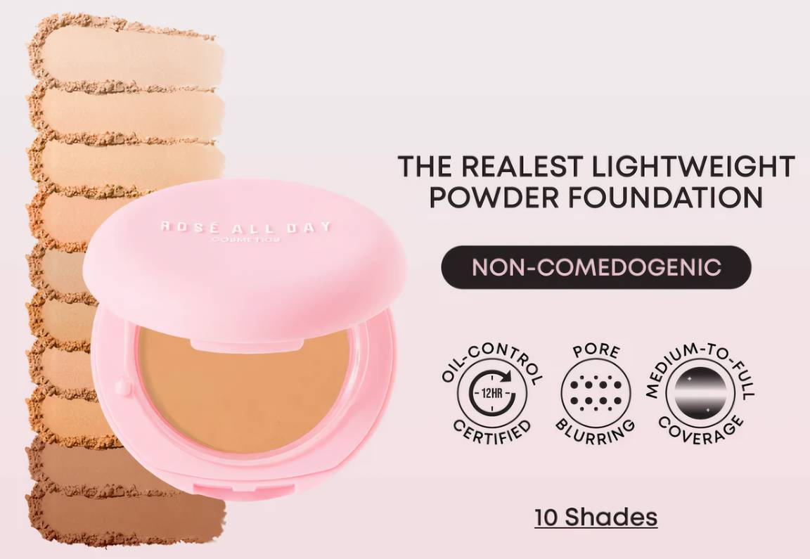 Rosé All Day The Realest Lightweight Powder Foundation