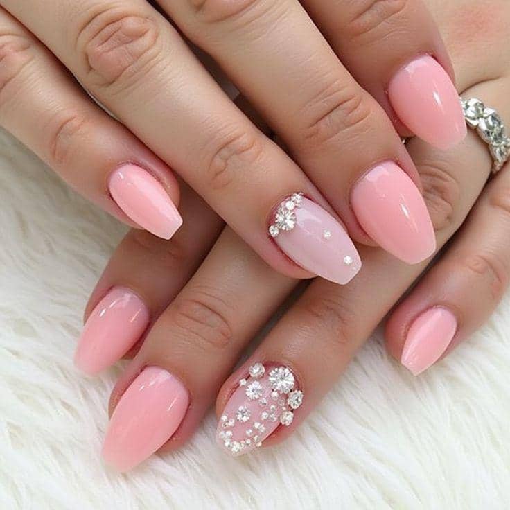inspirasi nail art baby pink