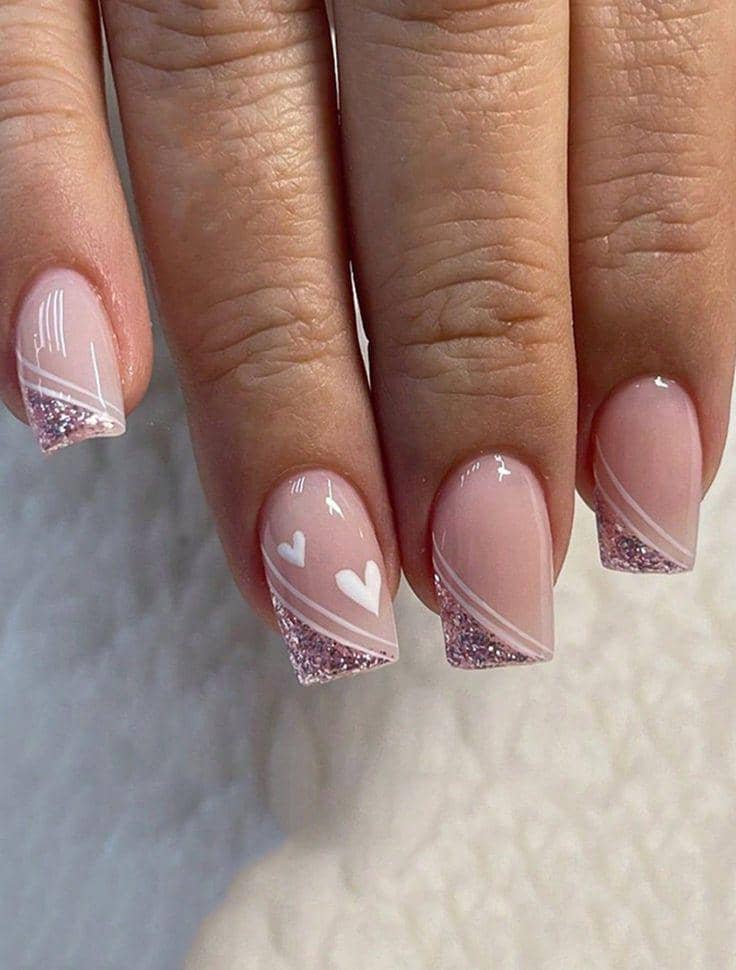 inspirasi nail art baby pink