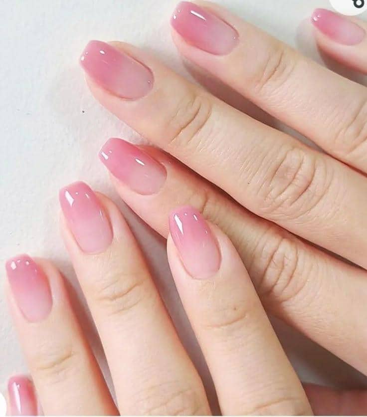 inspirasi nail art baby pink