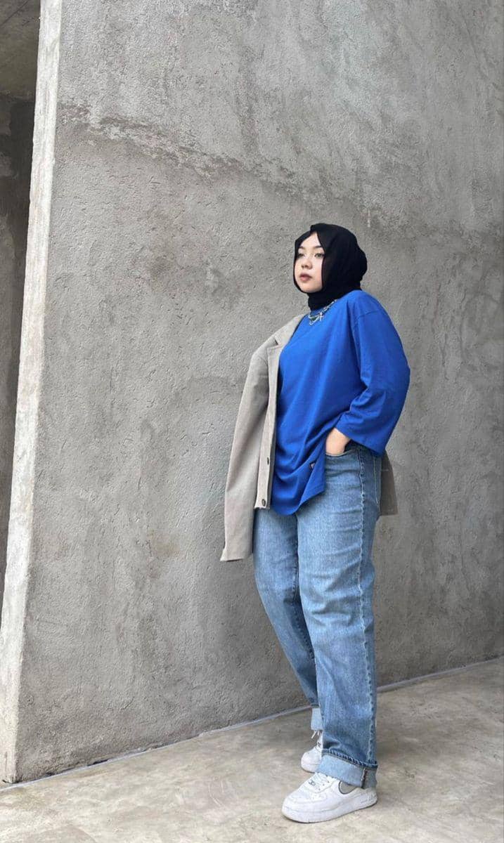 OOTD hijab untuk wanita bertubuh gemuk