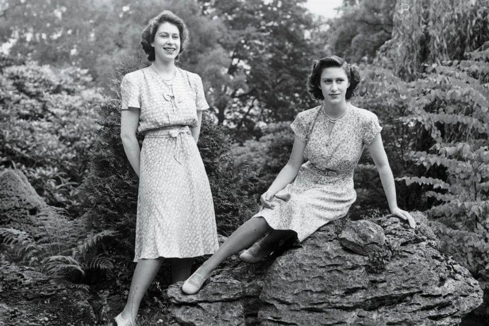Ratu Elizabeth II dan Putri Margaret