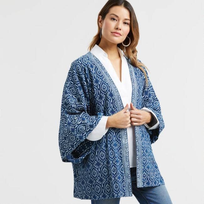 blazer batik wanita panjang modis