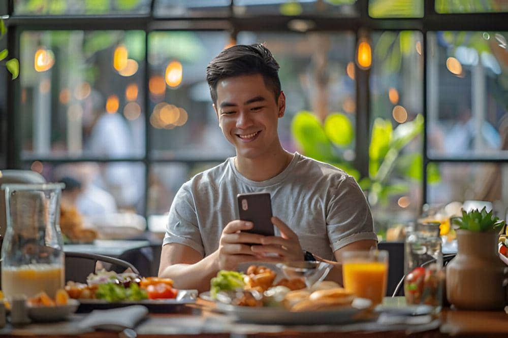 ilustrasi pria membalas chat (freepik.com/freepik)