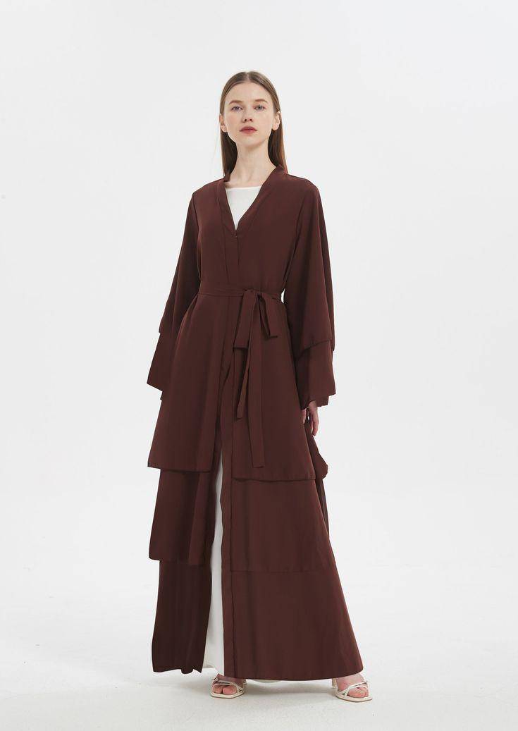 Abaya Cokelat Mahogany