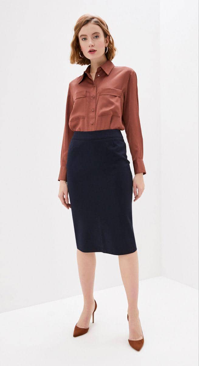 OOTD rok span hitam dan kemeja