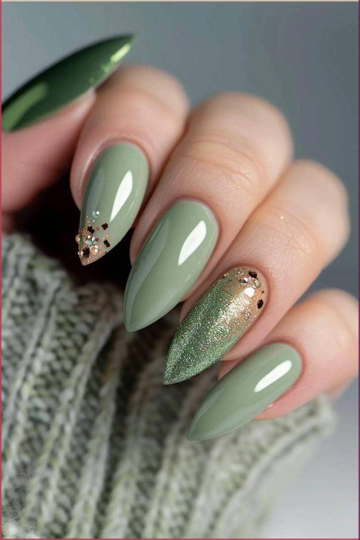inspirasi nail art nuansa mint green