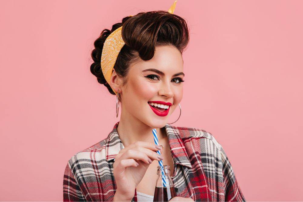 ilustrasi retro hairstyle
