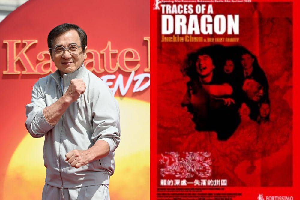 Potret Jackie Chan di Premiere 'Karate Kid: Legends' dan poster film dokumenternya berjudul 'Traces of a Dragon'