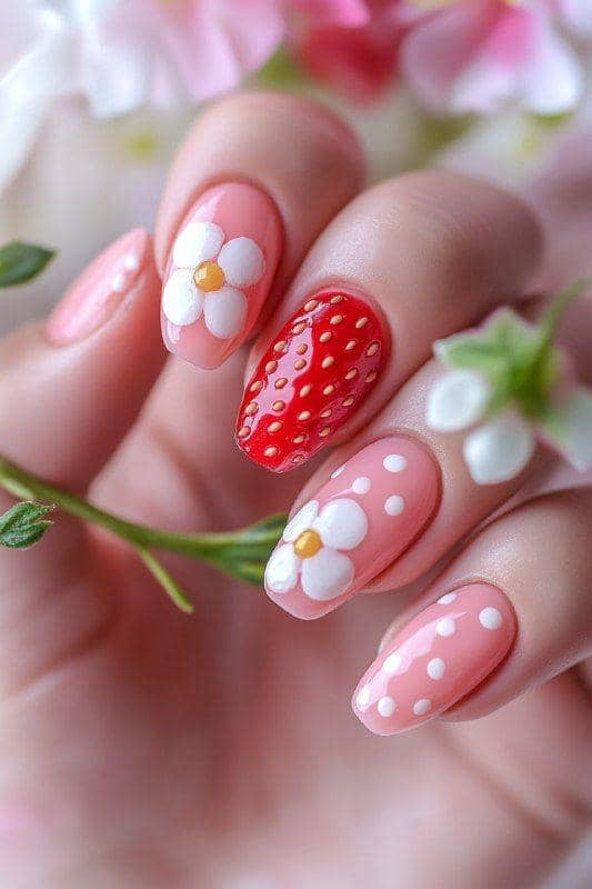 rekomendasi strawberry nail art