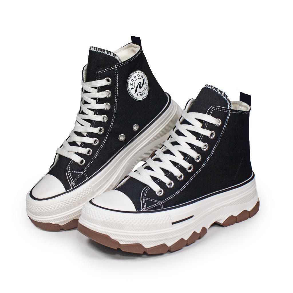 sepatu sekolah hitam putih tinggi wanita