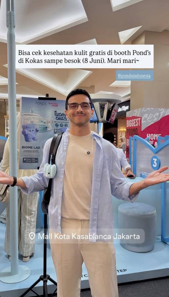Farhan Zubedi di booth POND'S Biome Oasis BFA Jakarta 2025 (instagram.com/farhanzubedi)