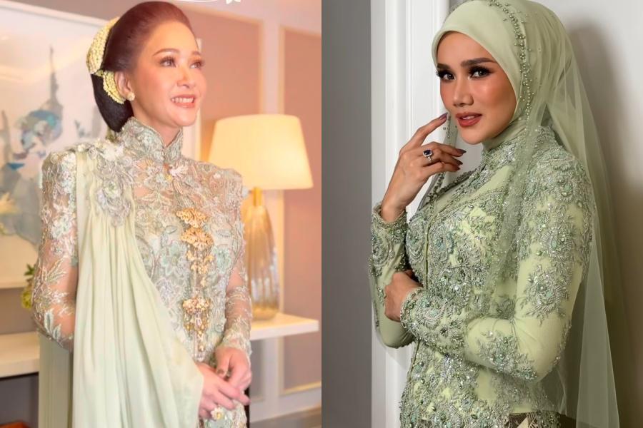 Adu Gaya Maia Estianty vs Mulan Jameela di Pernikahan Al dan Alyssa