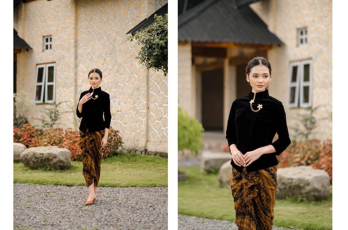 Ilustrasi kebaya Jawa Tengah