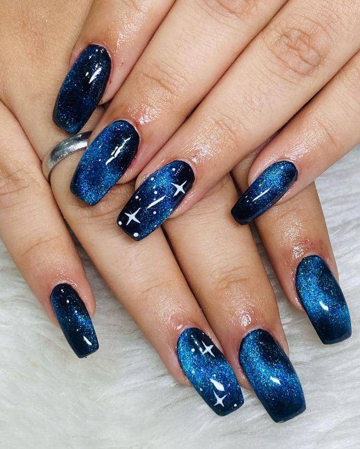 inspirasi nail art nuansa navy