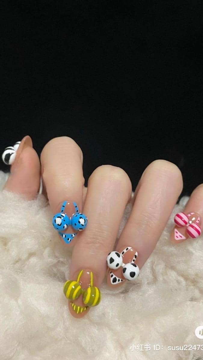 inspirasi nail art lucu tapi estetik