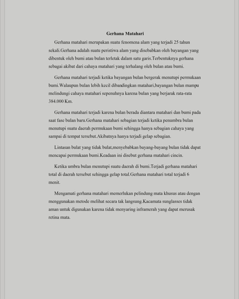contoh teks eksplanasi fenomena alam