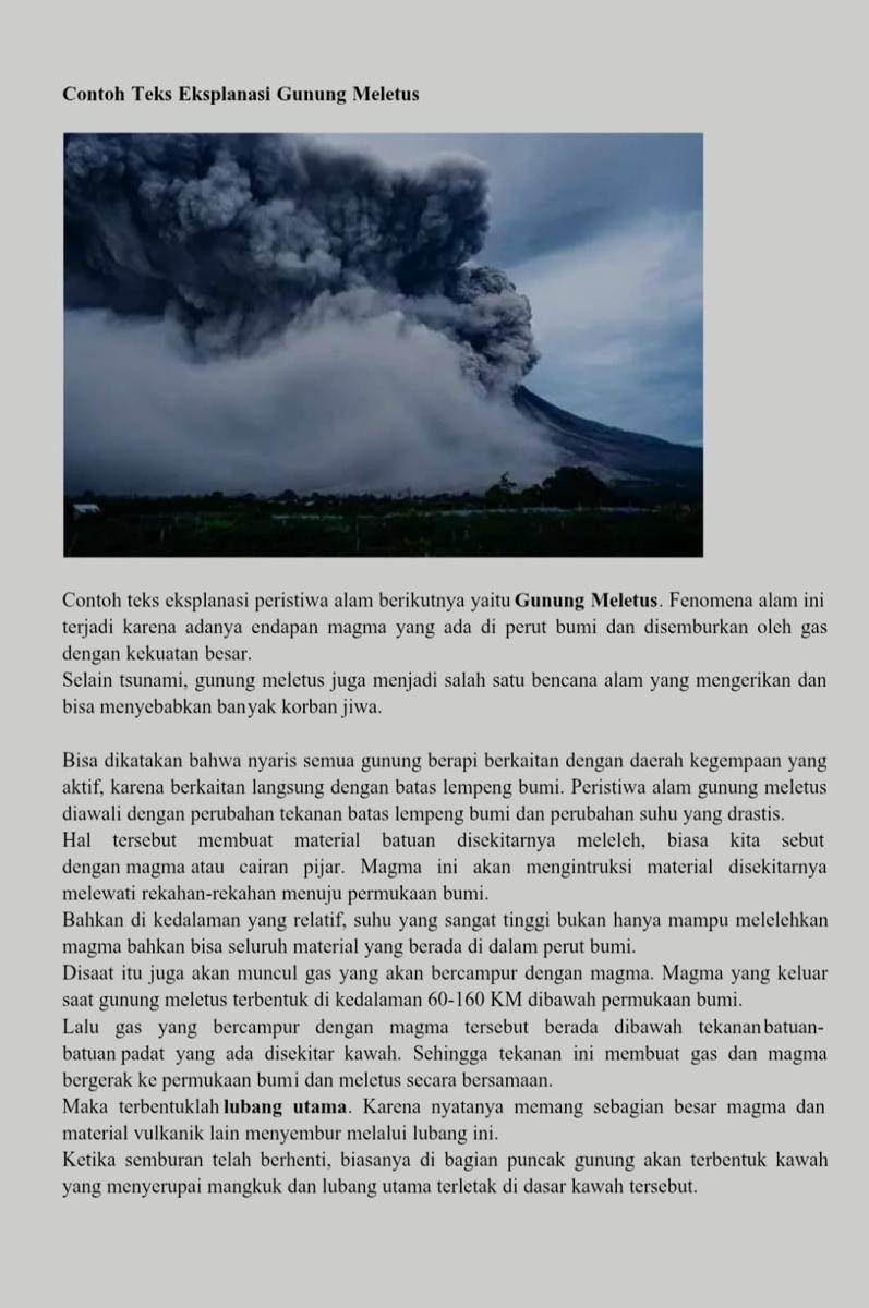 contoh teks eksplanasi fenomena alam