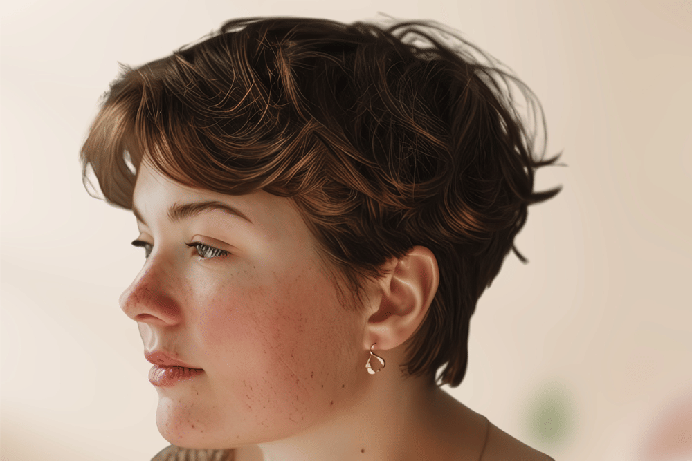 Pixie Cut with Curtain Bang