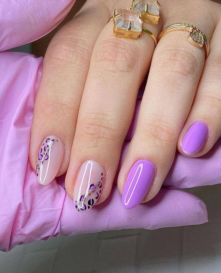inspirasi nail art nuansa lilac