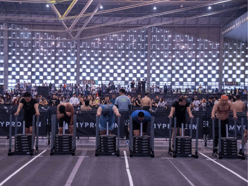 ilustrasi perlombaan olahraga Hyrox