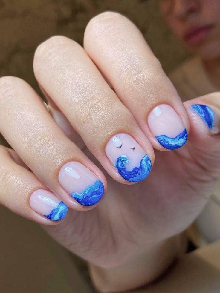 inspirasi oceanic nail art