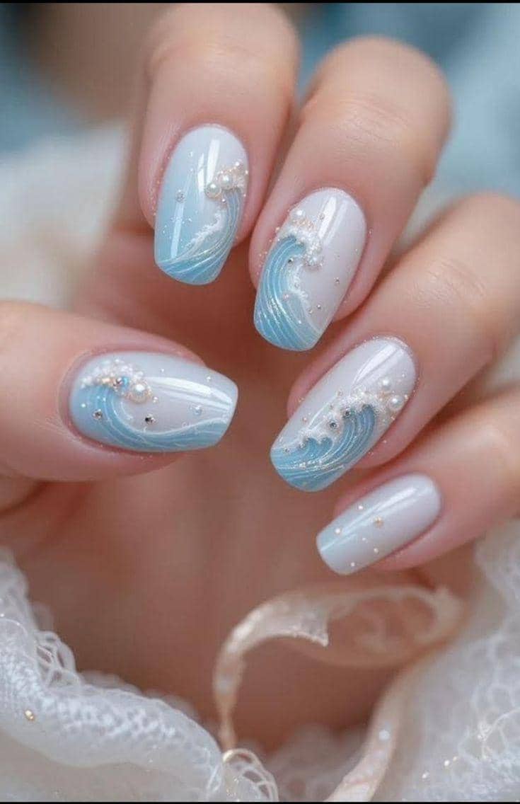 inspirasi oceanic nail art