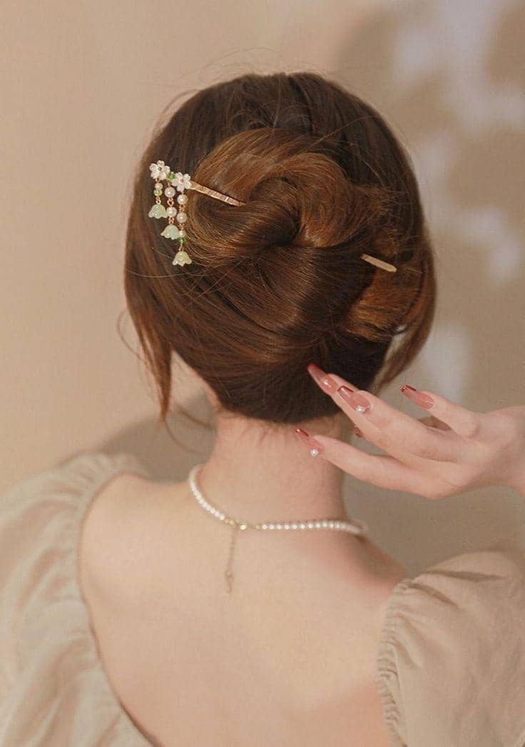 ide gaya rambut dengan hair stick