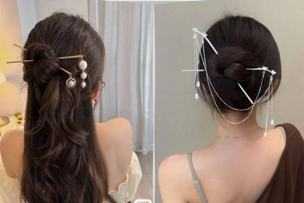 ide gaya rambut dengan hair stick