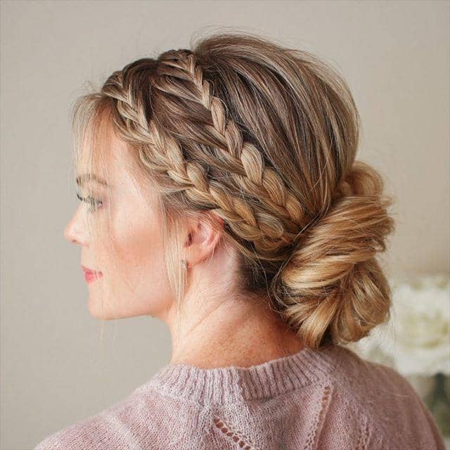 ide braided bun hairstyle