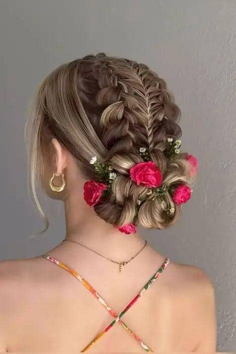 ide braided bun hairstyle