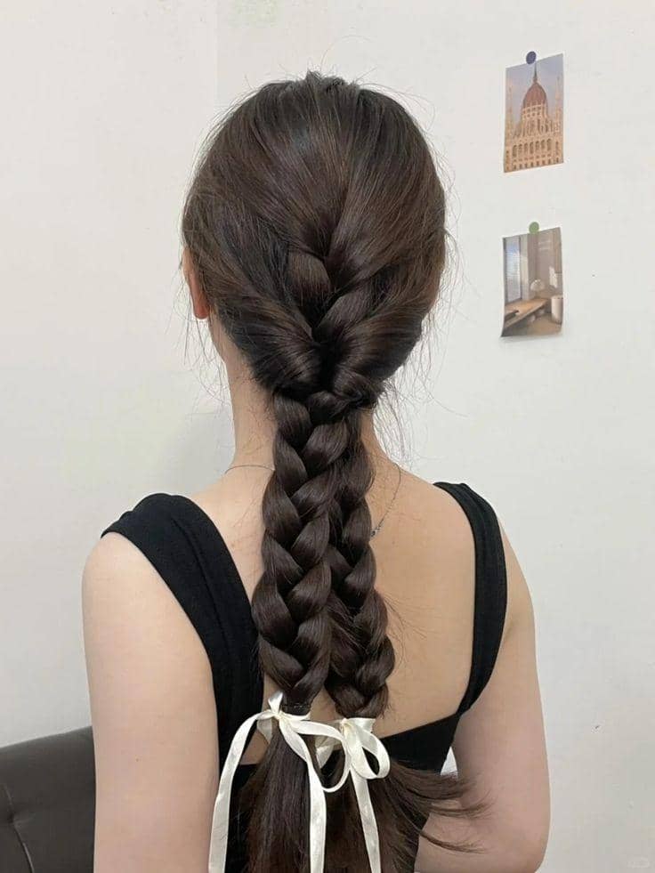 ide styling rambut dengan pita