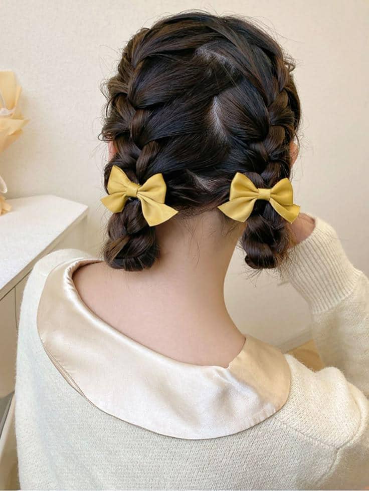 ide styling rambut dengan pita