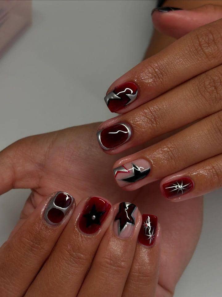 inspirasi nail art untuk nonton konser rock