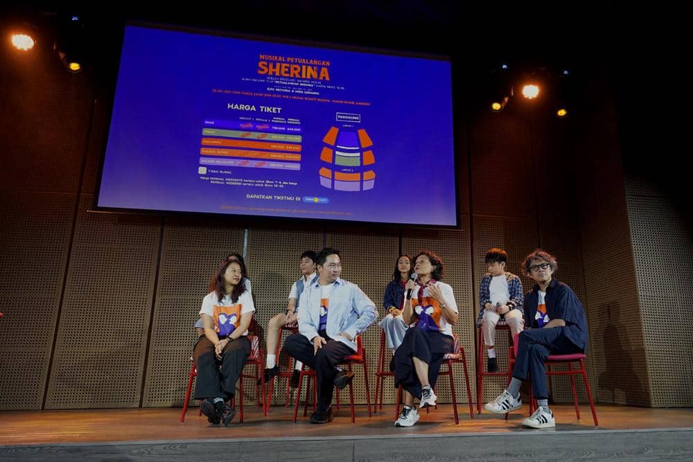 (Depan ki-ka) Nuya Susantono - Billy Gamaliel - Mira Lesmana - Riri Riza dan (Belakang) Pemeran Sherina dan Sadam.jpg