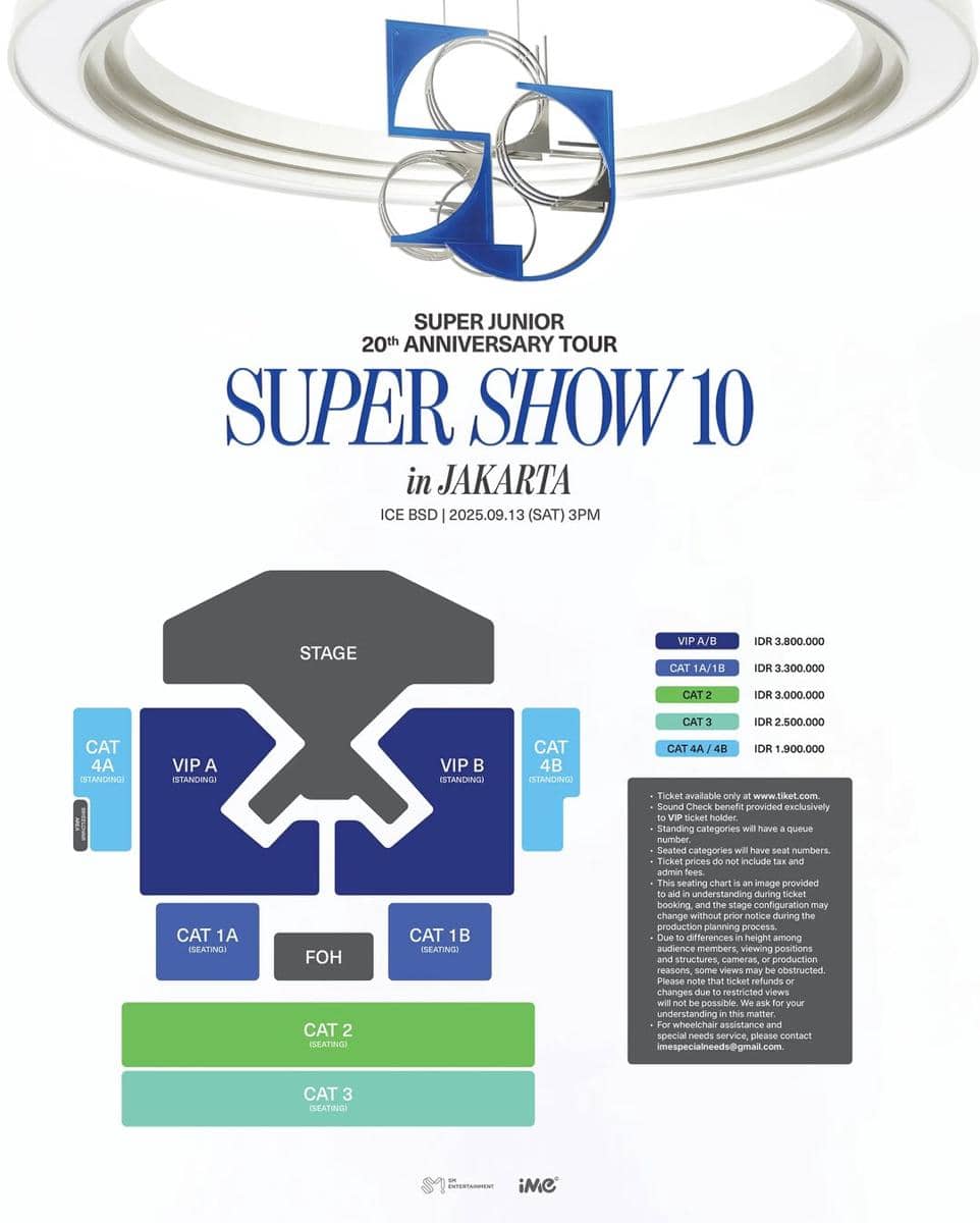 harga tiket Super Junior Jakarta 2025