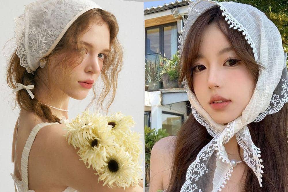 ide styling rambut dengan headscarf