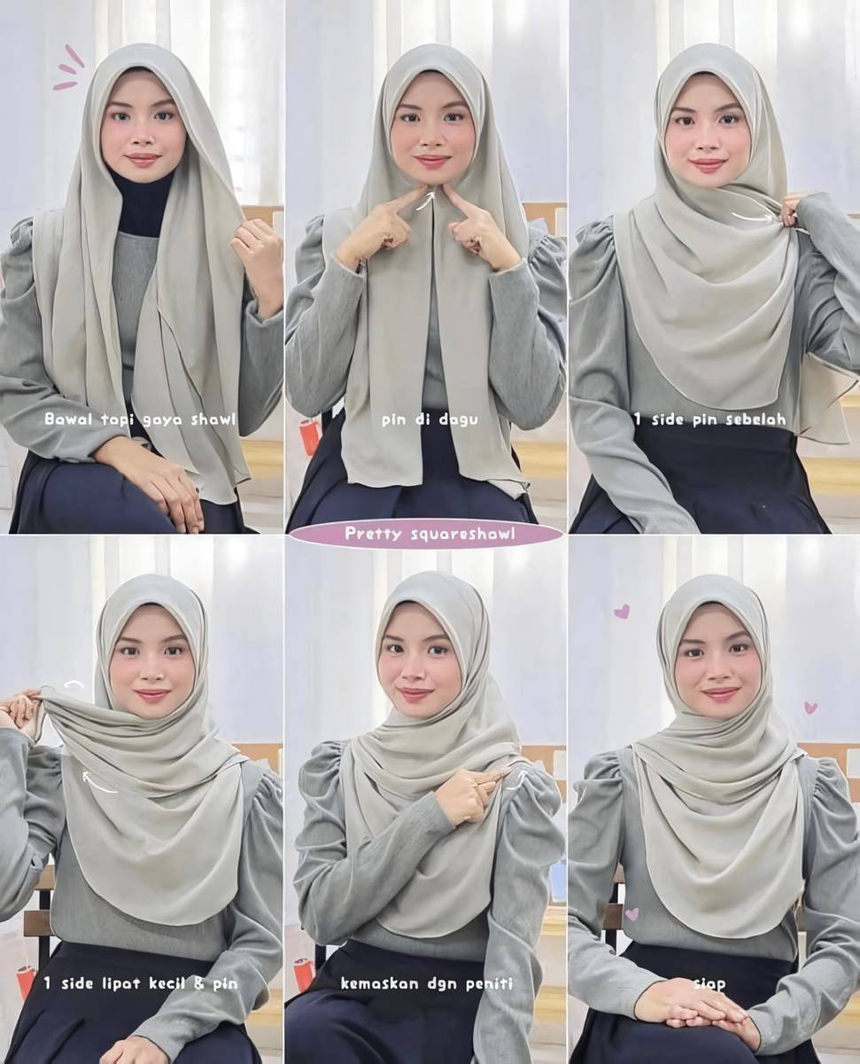 Tutorial hijab menutup dada yang sopan