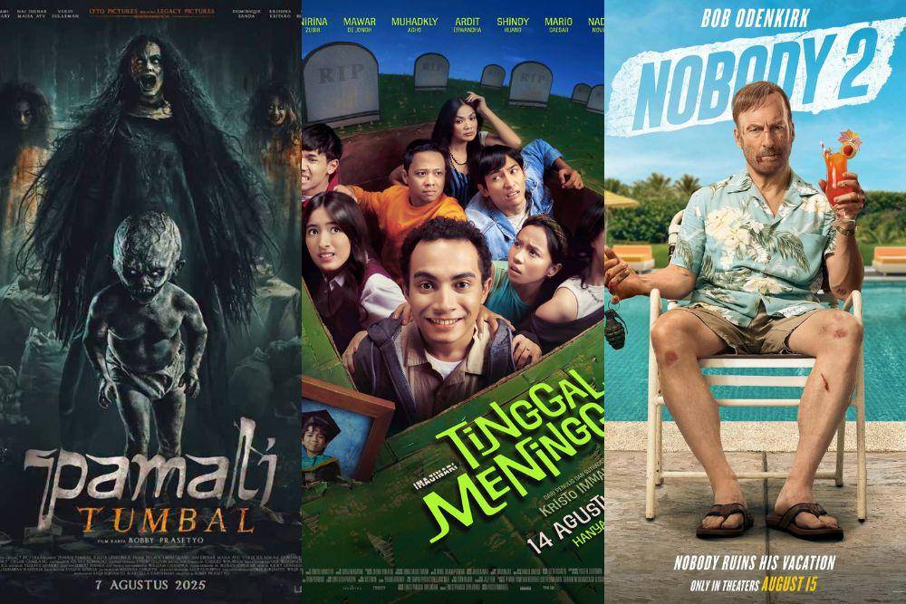 Poster resmi dari film 'Pamali: Tumbal', 'Tinggal Meninggal', dan 'Nobody 2'. (Berbagai sumber)