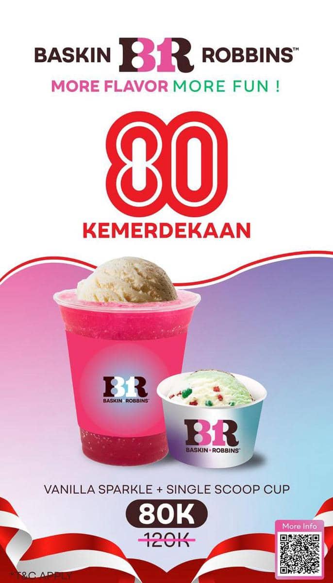 Promo edisi kemerdekaan dari Baskin Robbins. (instagram.com/baskinrobbinsid)