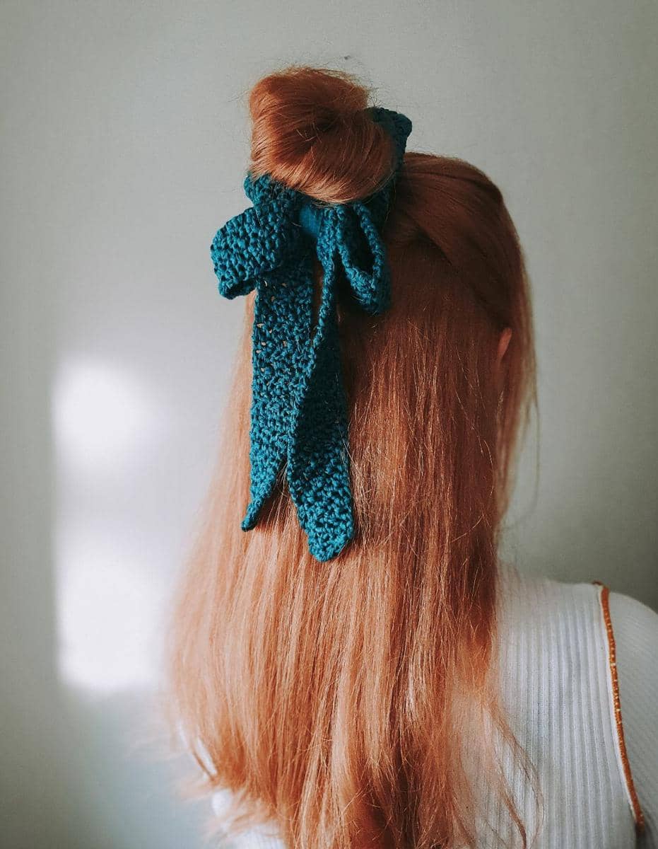 ide styling rambut dengan crochet hair bow
