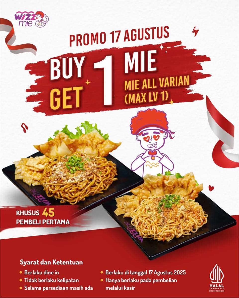 promo makanan dan minuman HUT RI 2025