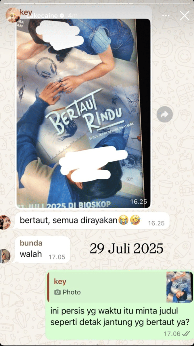 tangkapan layar Story Instagram Nadin Amizah (instagram.com/cakecaine)