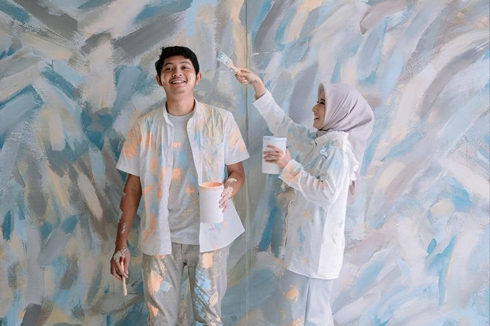 ilustrasi foto prewedding (pinterest.com)