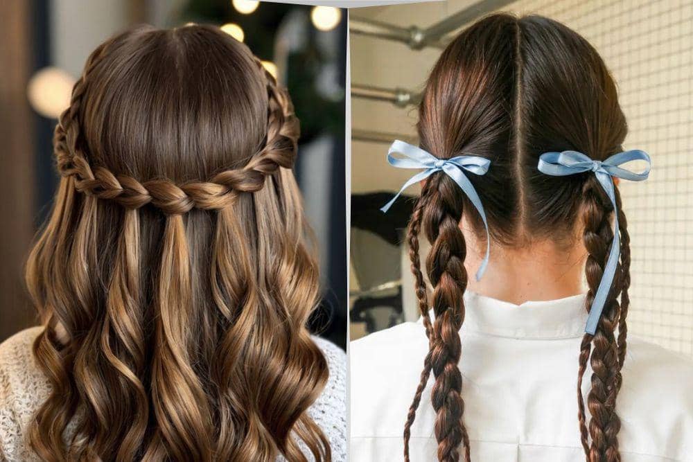 ide kepang rambut kombinasi 