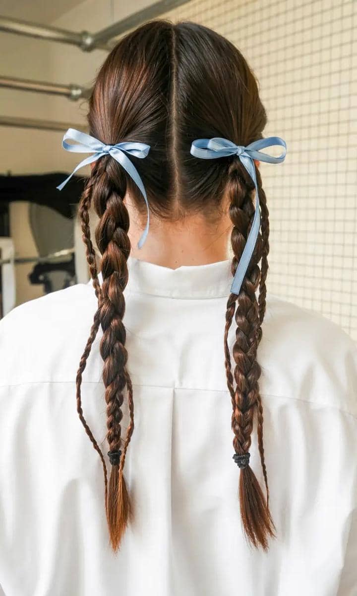 ide kepang rambut kombinasi 