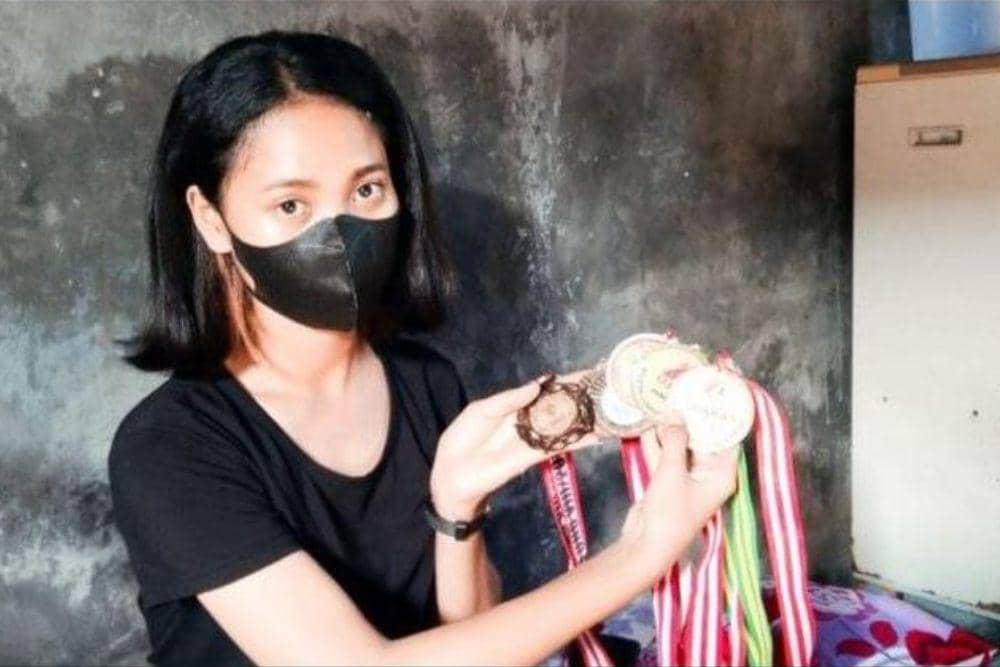 Jovika Indri Steven, mantan atlet atletik peraih medali perunggu pada ajang Porprov Lampung ke-VIII 2017. (Situs regional.kompas.com)